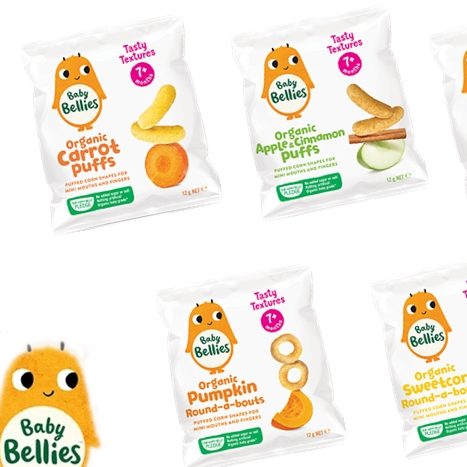 Baby snack has adventurous texture shapes and flavour